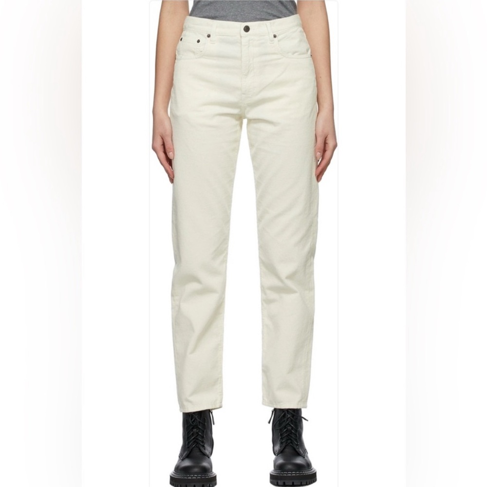 6397 Vintage‎ White Button Fly Straight Leg 495 Jean Sz 25